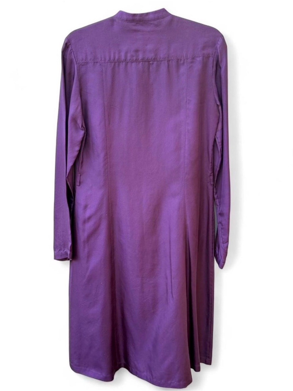 Burberry Purple Ruffled Button-Front Midi Dress - Picture 2 of 7